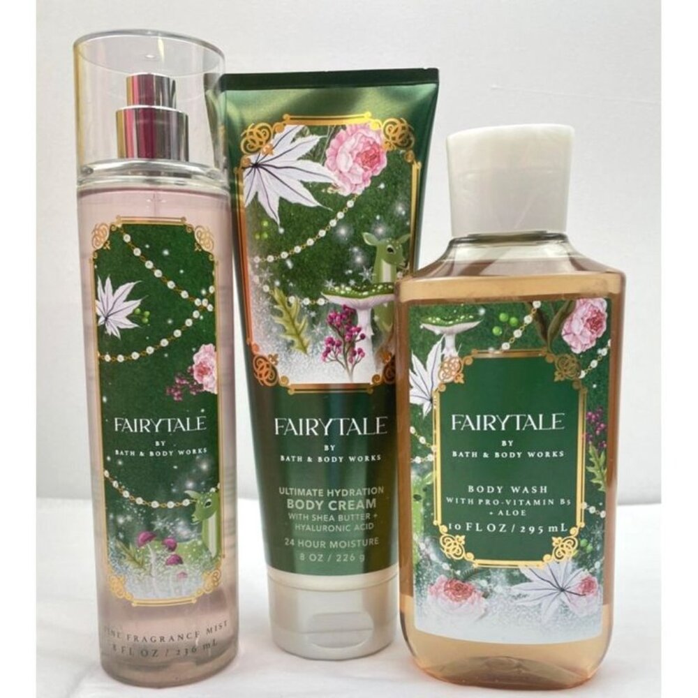 Bath & Body Works Fairytale Mist Shower Gel & Body Cream Set of 3